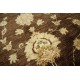 Brązowy dywan Ziegler 100% wełna kamienowana ręcznie tkany 250x300cm palmety kwiatowe