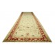 Gustowny dywan Ziegler beżowy 100% wełna kamienowana ręcznie tkany długi chodnik ok 100x600cm