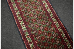 Turkmeńskoi etniczny wełniany dywan afgański Khuwaje 48x139