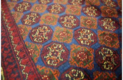 Turkmeńskoi etniczny wełniany dywan afgański Khuwaje 94x146cm