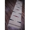 Wełniany kilim chodnik etniczny beżowy Afganistan 60x270cm gobelin