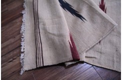 Wełniany kilim chodnik etniczny beżowy Afganistan 60x270cm gobelin