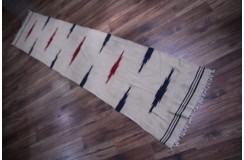 Wełniany kilim chodnik ludowy beżowy Afganistan 60x270cm lekki