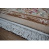 Piękny dywan Aubusson Habei ręcznie tkany z Chin 250x350cm 100% wełna przycinany rzeźbione kwiaty beżowy brązowy