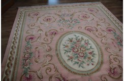 Przepiękny wełniany dywan org. Aubusson Chiny wełna rzeźbiony 250x350