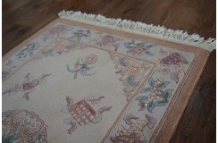 Przepiękny wełniany dywan org. Aubusson Chiny wełna rzeźbiony 90x160