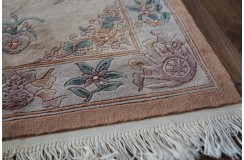 Przepiękny wełniany dywan org. Aubusson Chiny wełna rzeźbiony 90x160
