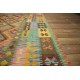 Kaudani wzorzysty dywan kilim z Afganistanu 100% wełna VINTAGE 197x296cm pastelowe kolory