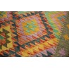 Kaudani wzorzysty dywan kilim z Afganistanu 100% wełna VINTAGE 197x296cm pastelowe kolory