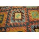 Kaudani wzorzysty dywan kilim z Afganistanu 100% wełna VINTAGE 197x296cm pastelowe kolory