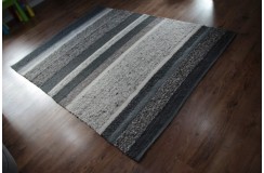 Luksusowy dywan Brinker Carpets Step Design A szary brąz 170x230cm 100% wełna owcza