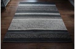 Luksusowy dywan Brinker Carpets Step Design A szary brąz 170x230cm 100% wełna owcza