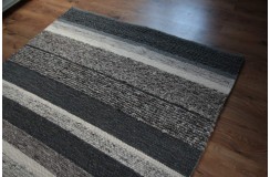 Luksusowy dywan Brinker Carpets Step Design A szary brąz 170x230cm 100% wełna owcza