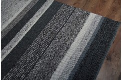 Luksusowy dywan Brinker Carpets Step Design A szary brąz 170x230cm 100% wełna owcza