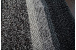Luksusowy dywan Brinker Carpets Step Design A szary brąz 170x230cm 100% wełna owcza