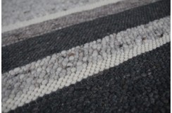 Luksusowy dywan Brinker Carpets Step Design A szary brąz 170x230cm 100% wełna owcza