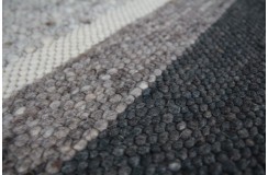 Luksusowy dywan Brinker Carpets Step Design A szary brąz 170x230cm 100% wełna owcza