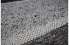 Luksusowy dywan Brinker Carpets Step Design A szary brąz 170x230cm 100% wełna owcza