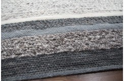 Luksusowy dywan Brinker Carpets Step Design A szary brąz 170x230cm 100% wełna owcza