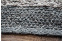 Luksusowy dywan Brinker Carpets Step Design A szary brąz 170x230cm 100% wełna owcza