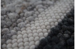 Luksusowy dywan Brinker Carpets Step Design A szary brąz 170x230cm 100% wełna owcza