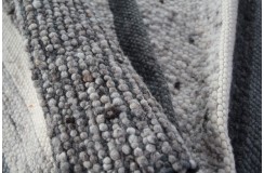 Luksusowy dywan Brinker Carpets Step Design A szary brąz 170x230cm 100% wełna owcza