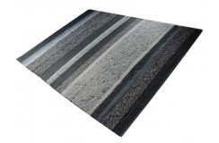 Luksusowy dywan Brinker Carpets Step Design A szary brąz 170x230cm 100% wełna owcza