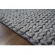 Luksusowy dywan Brinker Carpets Hay 800 szary 170x230cm 100% wełna filcowana warkocze