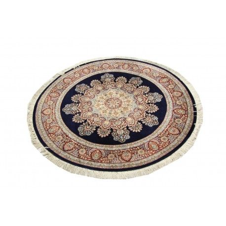 Esfahan - kwiatowy dywan z Chin 100%WEŁNA ręcznie gęsto tkany niebieski 113x164cm