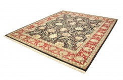Ciemny klasyczny dywan Tabriz z Indii 200x300cm 100% wełna oryginalny ręcznie tkany perski gruby