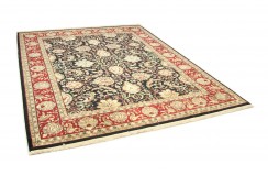 Ciemny klasyczny dywan Tabriz z Indii 200x300cm 100% wełna oryginalny ręcznie tkany perski gruby