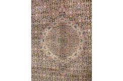 Czarny ręcznie tkany dywan Tabriz z Indii wełniany 240x300cm