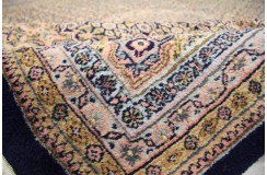 Czarny ręcznie tkany dywan Tabriz z Indii wełniany 240x300cm