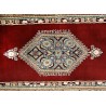 Czerwony ręcznie tkany dywan Bidjar z Indii wełniany 75x245cm