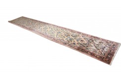 Klasyk ręcznie tkany dywan Saruk z Iranu wełniany luksusowy 75x425cm