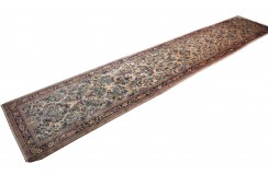 Klasyk ręcznie tkany dywan Saruk z Iranu wełniany luksusowy 75x425cm
