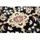 Nain 6la Habibian gęsto ręcznie tkany dywan z Iranu wełna + jedwab ok 50x200cm granatowy majestatyczny 