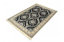 Ręcznie tkany dywan Nain 6la Habibian z Iranu 95x145cm granatowy