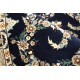 Nain 6la Habibian gęsto ręcznie tkany dywan z Iranu wełna + jedwab ok 84x113cm granatowy majestatyczny 