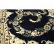 Nain 6la Habibian gęsto ręcznie tkany dywan z Iranu wełna + jedwab ok 83x114cm granatowy majestatyczny 