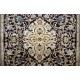 Nain 6la Habibian gęsto ręcznie tkany dywan z Iranu wełna + jedwab ok 100x150cm granatowy majestatyczny 