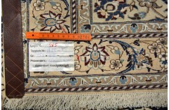 Nain 6la Habibian gęsto ręcznie tkany dywan z Iranu wełna + jedwab ok 100x150cm granatowy majestatyczny 