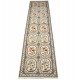 Nain 6la Habibian gęsto ręcznie tkany dywan z Iranu wełna + jedwab ok 100x400cm granatowy majestatyczny 