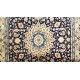 Nain 6la Habibian gęsto ręcznie tkany dywan z Iranu wełna + jedwab ok 155x261cm granatowy majestatyczny 