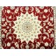 Nain 6la Habibian gęsto ręcznie tkany dywan z Iranu wełna + jedwab ok125x192cm czerwony majestatyczny 