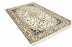 Ręcznie tkany dywan Nain 6la Habibian z Iranu 129x205cm beżowy